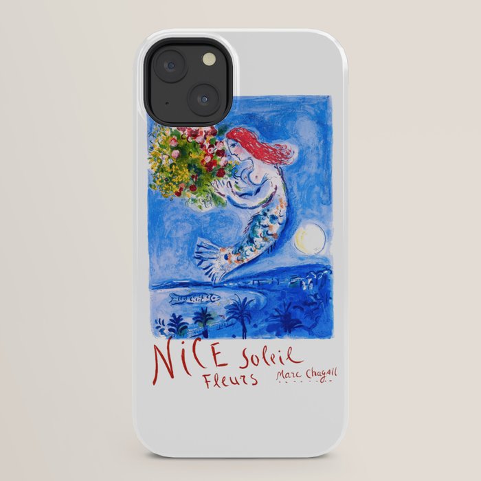 1962 FRANCE Marc Chagall Nice Soleil Fleurs Travel Poster iPhone Case