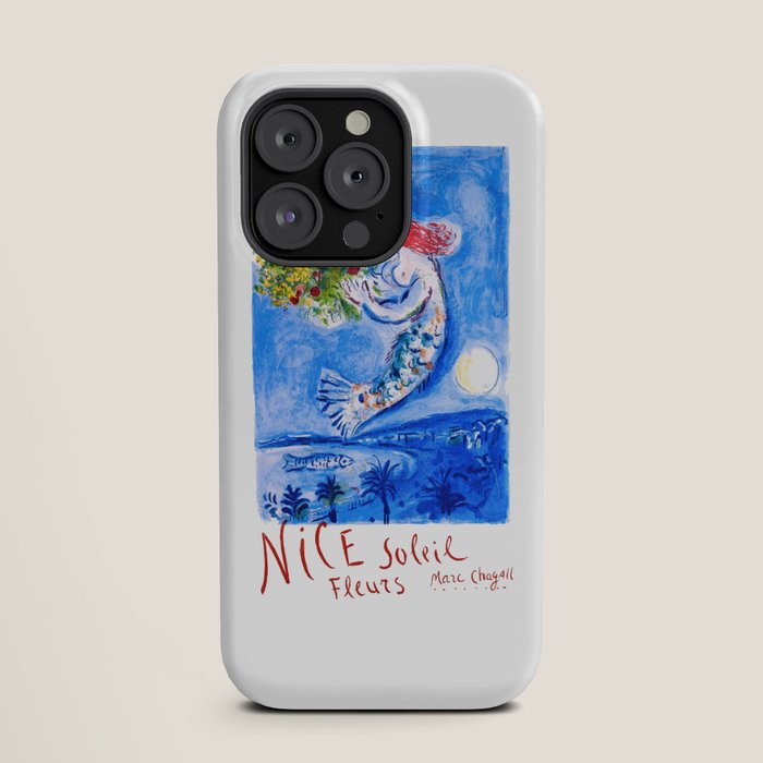 1962 FRANCE Marc Chagall Nice Soleil Fleurs Travel Poster iPhone Case