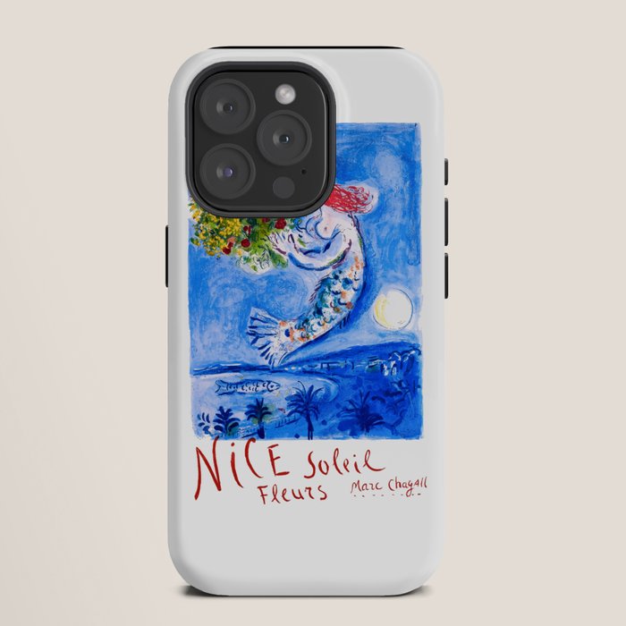 1962 FRANCE Marc Chagall Nice Soleil Fleurs Travel Poster iPhone Case