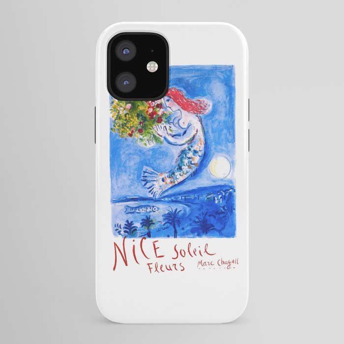 1962 FRANCE Marc Chagall Nice Soleil Fleurs Travel Poster iPhone Case