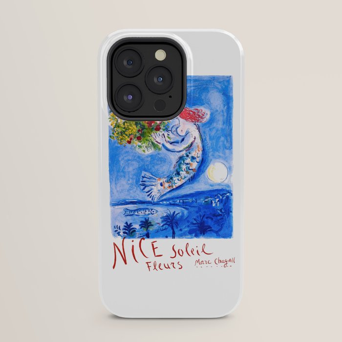 1962 FRANCE Marc Chagall Nice Soleil Fleurs Travel Poster iPhone Case