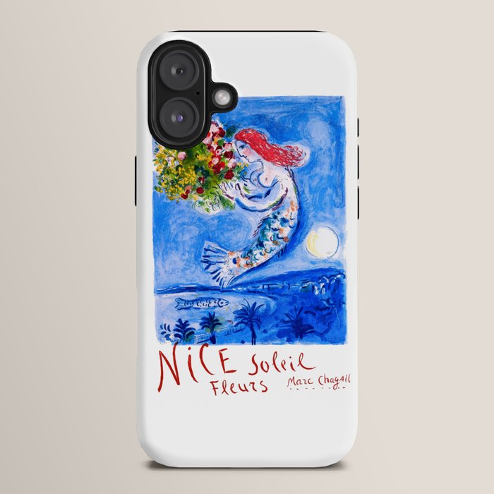 1962 FRANCE Marc Chagall Nice Soleil Fleurs Travel Poster iPhone Case