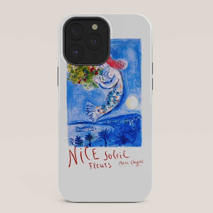 1962 FRANCE Marc Chagall Nice Soleil Fleurs Travel Poster iPhone Case