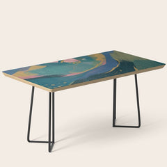 "You Are Worthy" Midnight Background Coffee Table