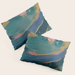 "You Are Worthy" Midnight Background Pillow Sham