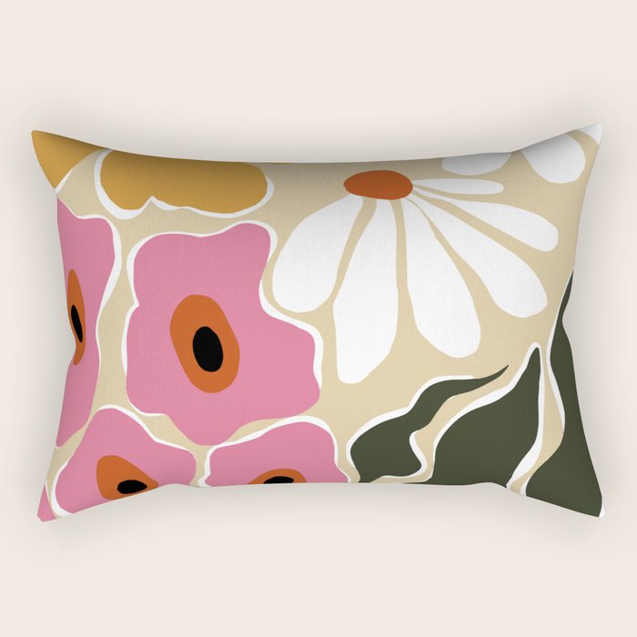 70's Retro garden   Rectangular Pillow