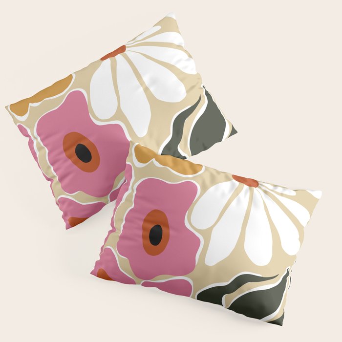 70's Retro garden   Pillow Sham