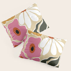 70's Retro garden   Pillow Sham
