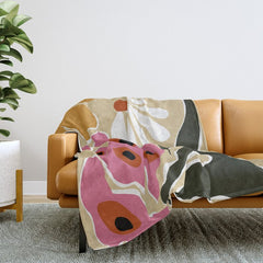 70's Retro garden   Throw Blanket