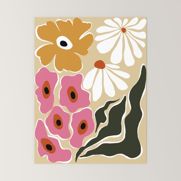 70's Retro garden   Mini Art Print