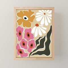 70's Retro garden   Mini Art Print