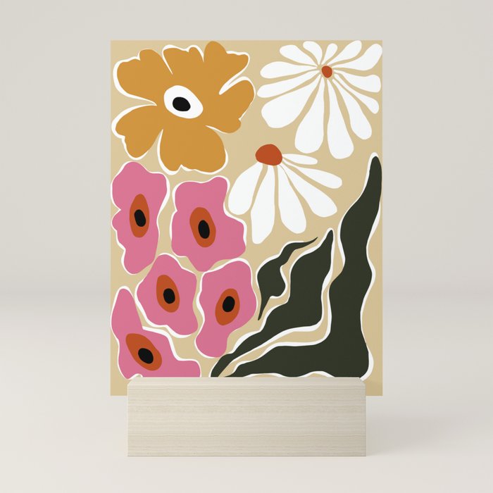 70's Retro garden   Mini Art Print