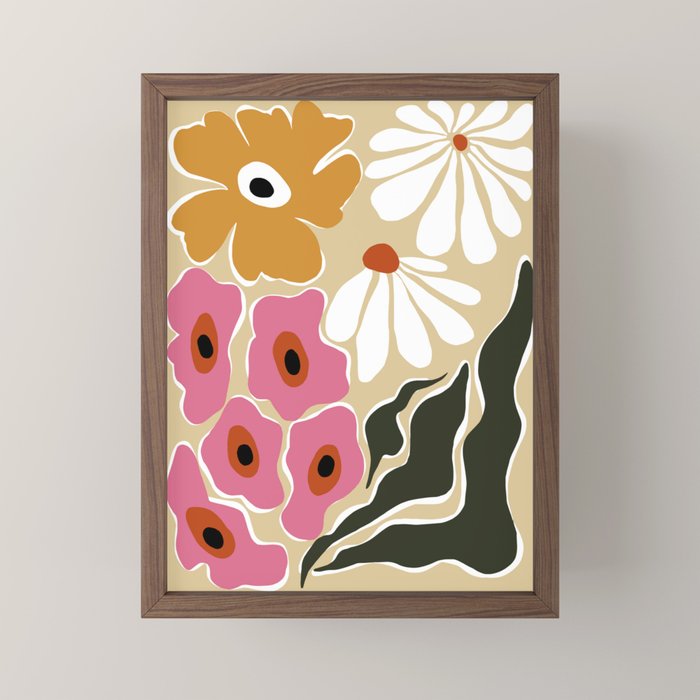 70's Retro garden   Mini Art Print