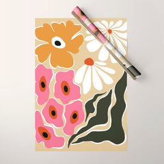 70's Retro garden   Wrapping Paper