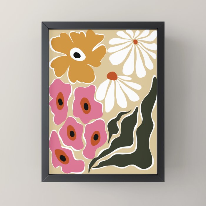 70's Retro garden   Mini Art Print