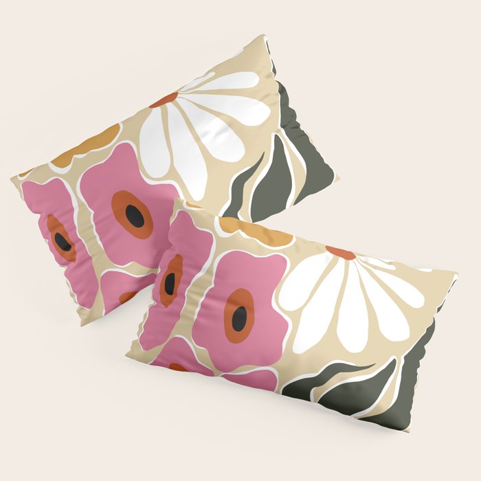 70's Retro garden   Pillow Sham