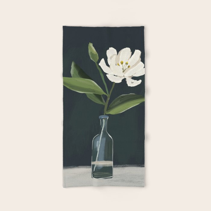A flower in a vase Bath Towel
