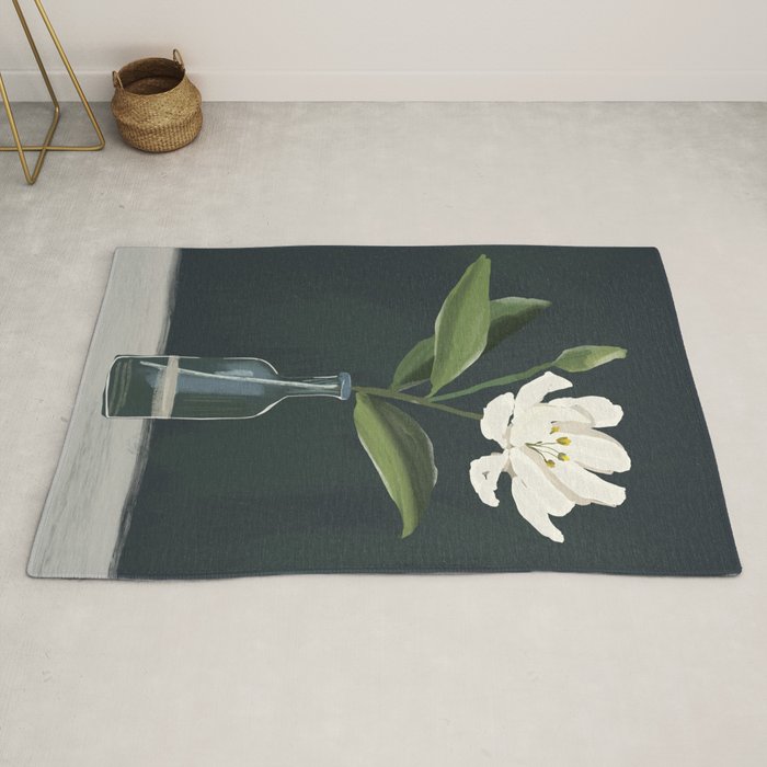 A flower in a vase Rug