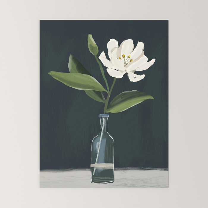 A flower in a vase Mini Art Print