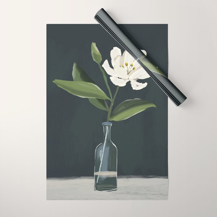 A flower in a vase Wrapping Paper