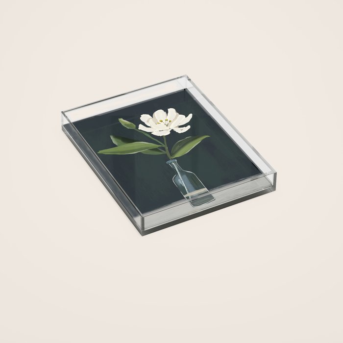 A flower in a vase Acrylic Tray
