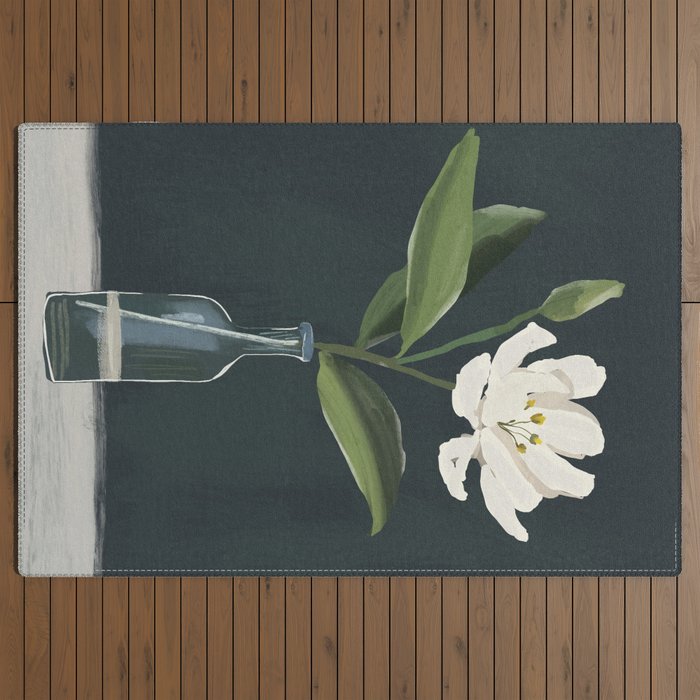 A flower in a vase Outdoor Rug
