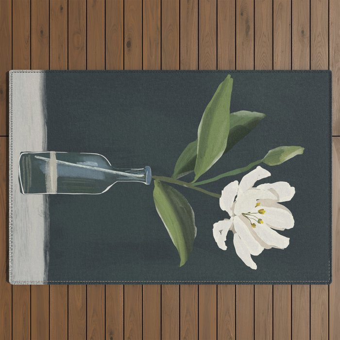 A flower in a vase Outdoor Rug