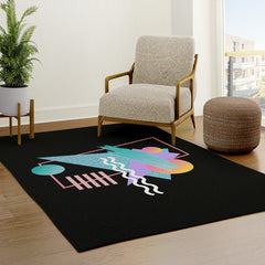 80s Retrowave Design - Memphis Pattern 135 Rug