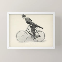 "Dismounting Over the Wheel" from "Bicycling for Ladies" by Maria E. Ward, 1896 Mini Art Print