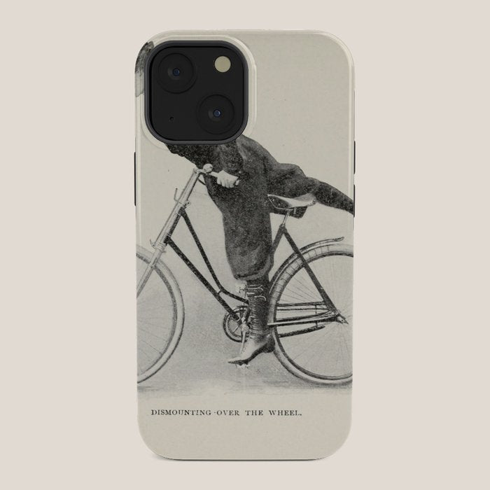 "Dismounting Over the Wheel" from "Bicycling for Ladies" by Maria E. Ward, 1896 iPhone Case
