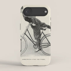 "Dismounting Over the Wheel" from "Bicycling for Ladies" by Maria E. Ward, 1896 iPhone Case