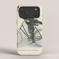 "Dismounting Over the Wheel" from "Bicycling for Ladies" by Maria E. Ward, 1896 iPhone Case