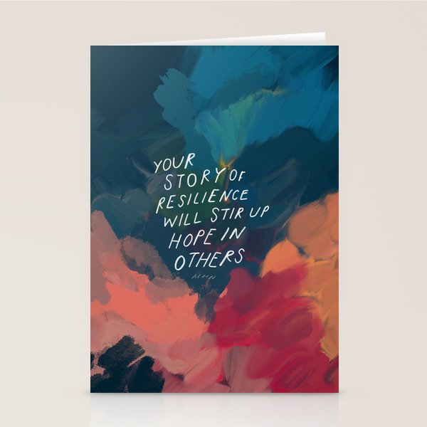 "Your Story Of Resilience Will Stir Up Hope In Others." Stationery Card