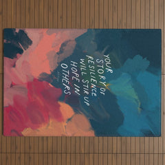 "Your Story Of Resilience Will Stir Up Hope In Others." Outdoor Rug