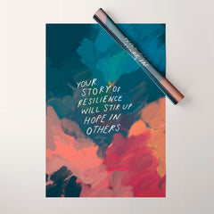 "Your Story Of Resilience Will Stir Up Hope In Others." Wrapping Paper