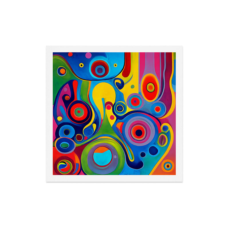 1960s Funky Psychedelic Abstract Art Print