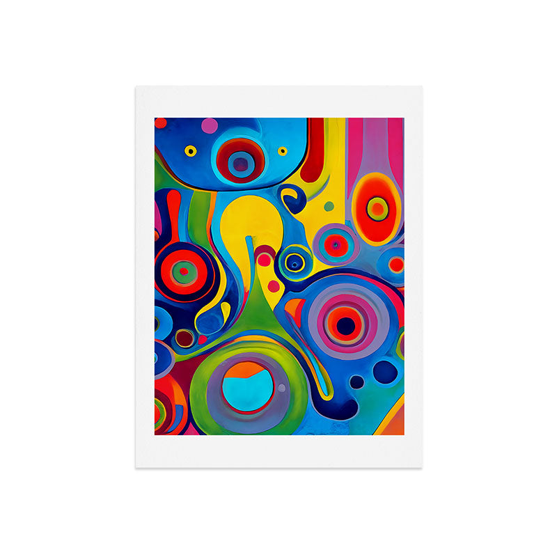 1960s Funky Psychedelic Abstract Art Print