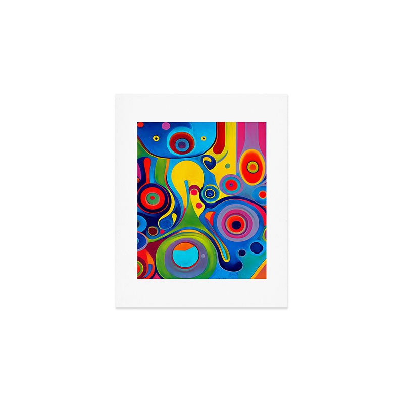 1960s Funky Psychedelic Abstract Art Print