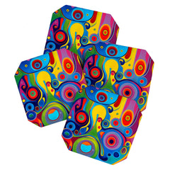 1960s Funky Psychedelic Abstract Coaster