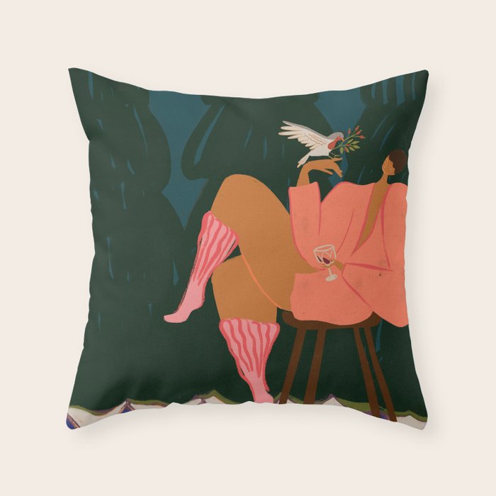 A Lil Birdy Told Me Throw Pillow