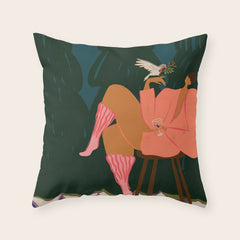A Lil Birdy Told Me Throw Pillow