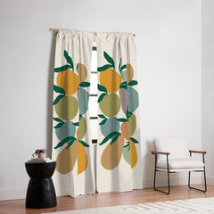 2025 EARTHY FRUIT MARKET CALENDAR Window Curtain
