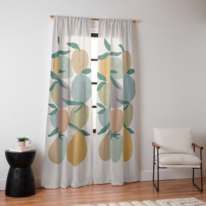 2025 EARTHY FRUIT MARKET CALENDAR Window Curtain