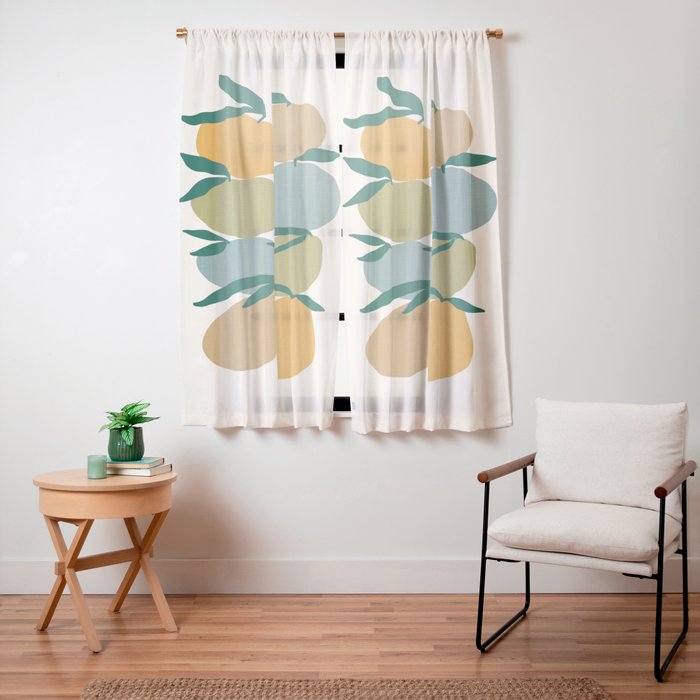 2025 EARTHY FRUIT MARKET CALENDAR Window Curtain