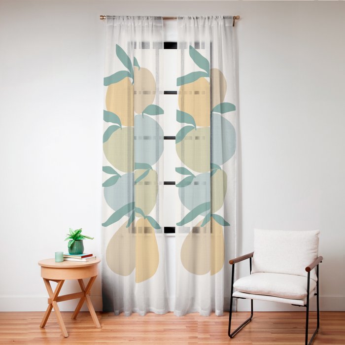 2025 EARTHY FRUIT MARKET CALENDAR Window Curtain
