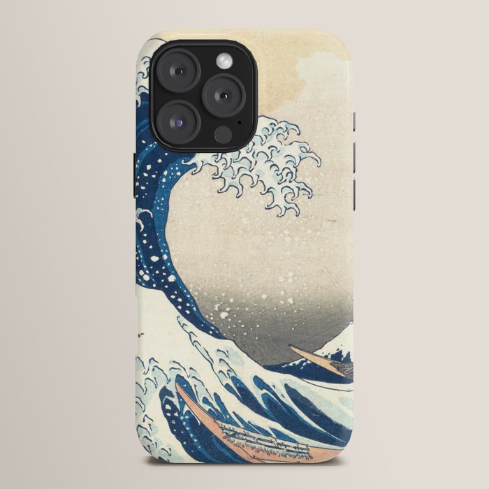 "The Great Wave off Kanagawa" by Hokusai, 1831 iPhone Case