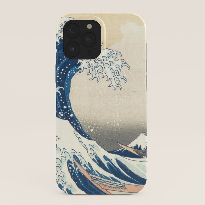 "The Great Wave off Kanagawa" by Hokusai, 1831 iPhone Case
