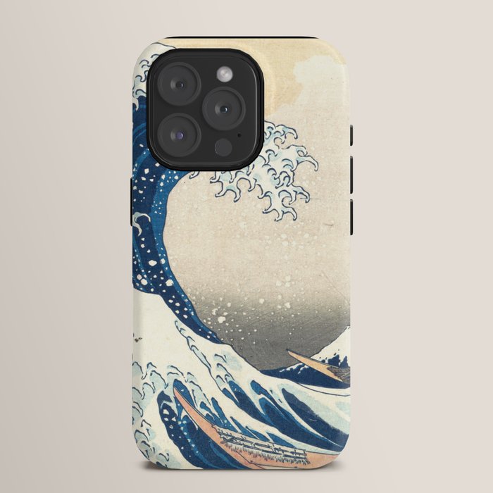 "The Great Wave off Kanagawa" by Hokusai, 1831 iPhone Case