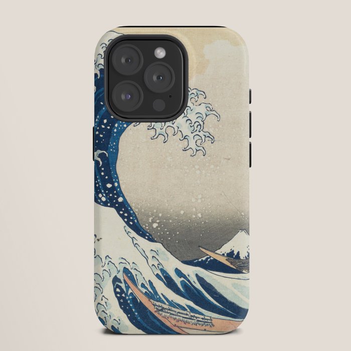 "The Great Wave off Kanagawa" by Hokusai, 1831 iPhone Case