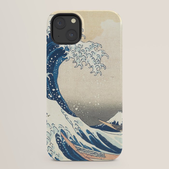 "The Great Wave off Kanagawa" by Hokusai, 1831 iPhone Case